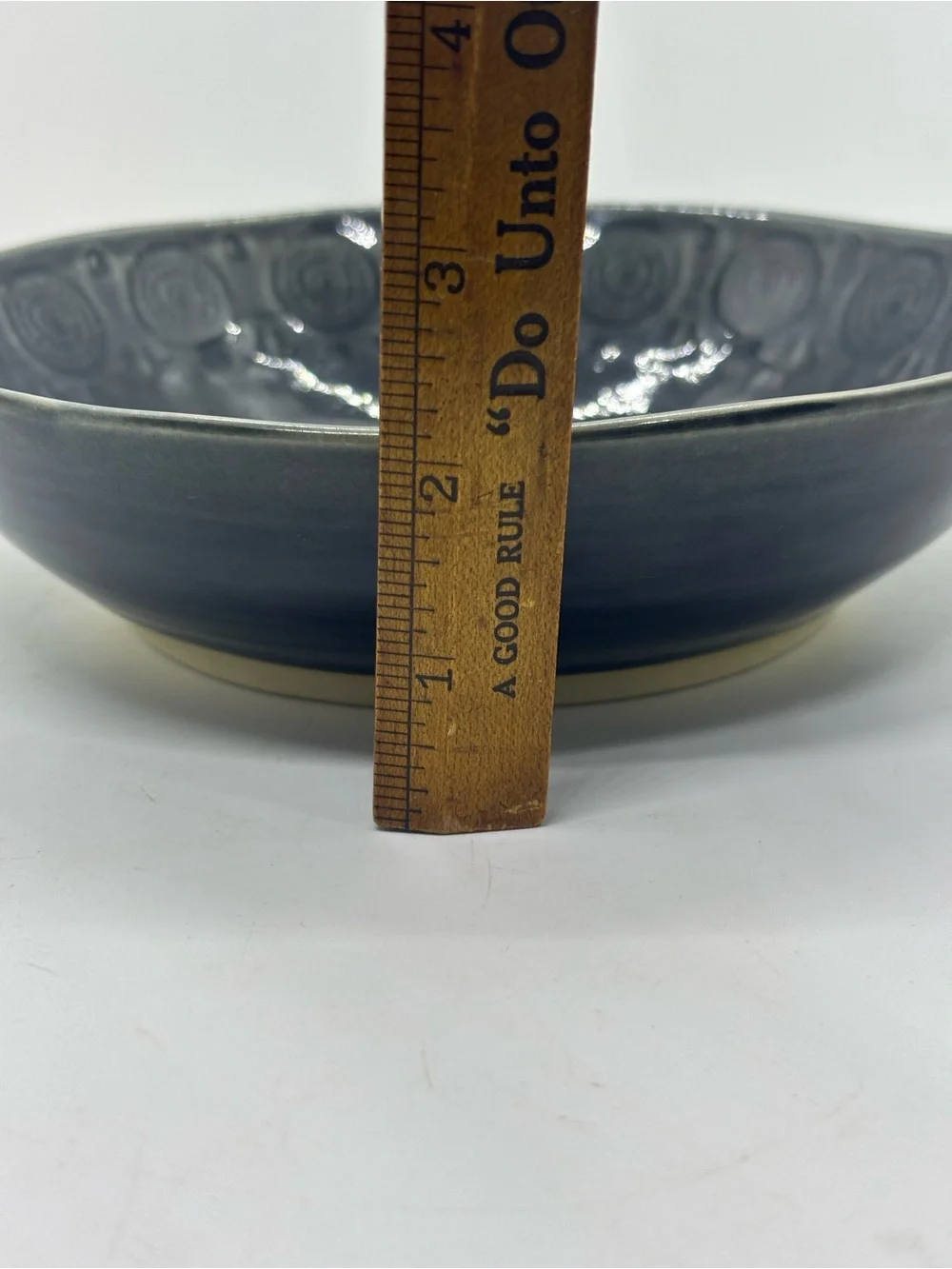 Anthropologie Old HavanaGlazed Stoneware Pasta/Soup Bowl - Slate Gray (Set of 4)
